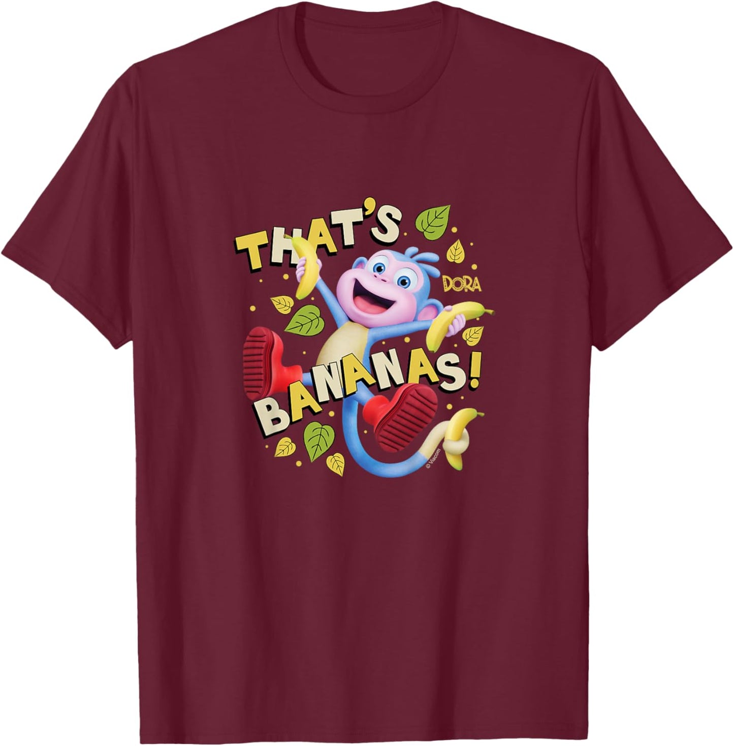 Kids Dora (2024) - Boots That's Bananas T-Shirt - T-Shirt | Maroon