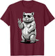 Wombat Australie Rétro Rock Musique Cadeau Drôle Mignon Wombat T-Shirt - T-Shirt | Maroon