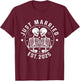 Just Married Skeleton Couple Est. 2025 T-Shirt - T-Shirt | Maroon