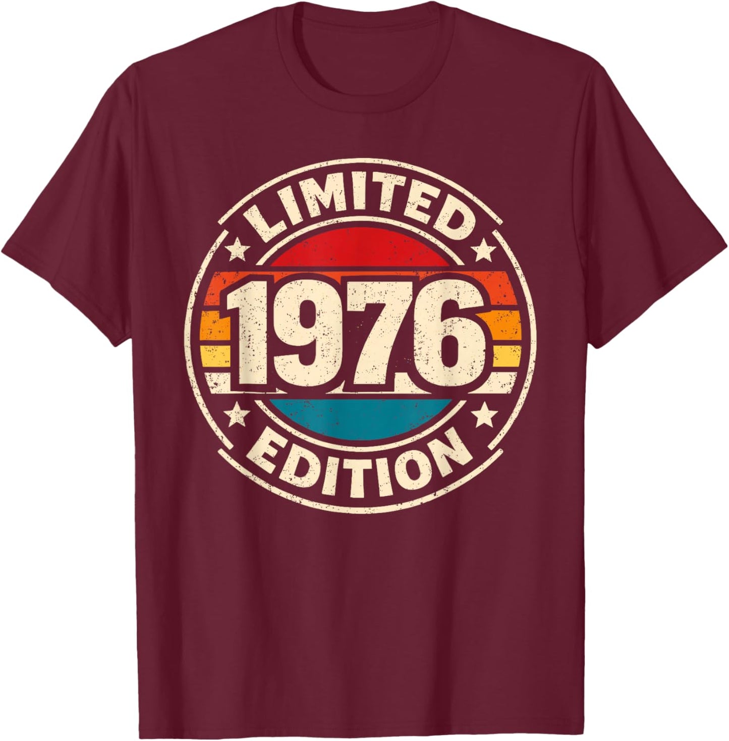Limited Edition 1976 50th Birthday T-Shirt - T-Shirt | Maroon