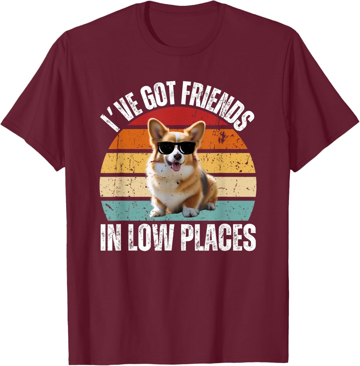 Cute Corgi Art Pet Dog Cardigan Corgi Women Kids T-Shirt - T-Shirt | Maroon