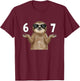 67 Meme Lazy Shirt 6 7 Main Gesture Kids Slang Six Seven T-Shirt - T-Shirt | Maroon
