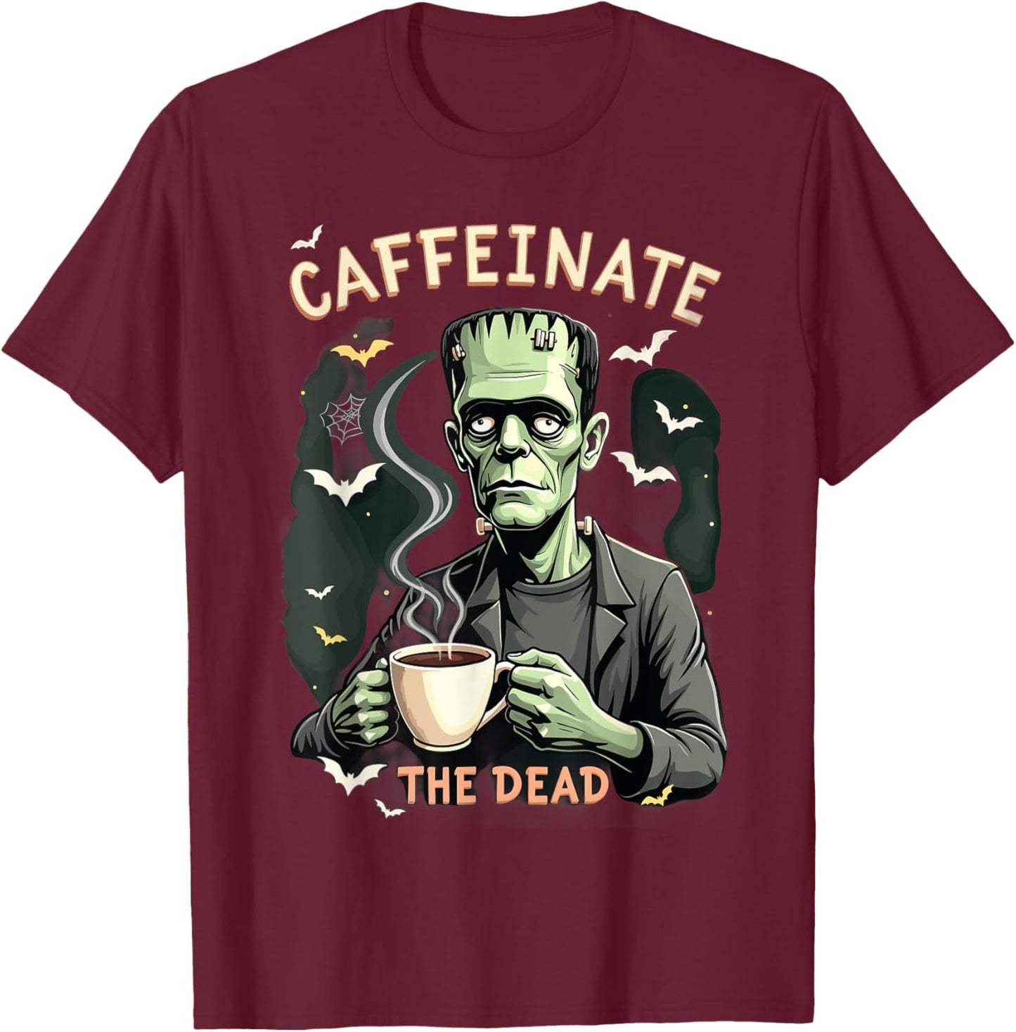 Haunted Frankenstein's Brew T-Shirt - T-Shirt | Maroon