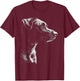Labrador Graphic Pet Art Dog Labrador T-Shirt - T-Shirt | Maroon
