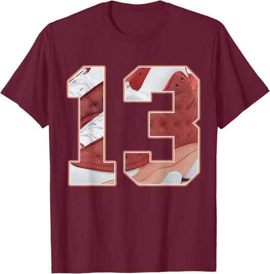 Number 13 Dune Red 13s Loser Lover Matching Women T-Shirt - T-Shirt | Maroon