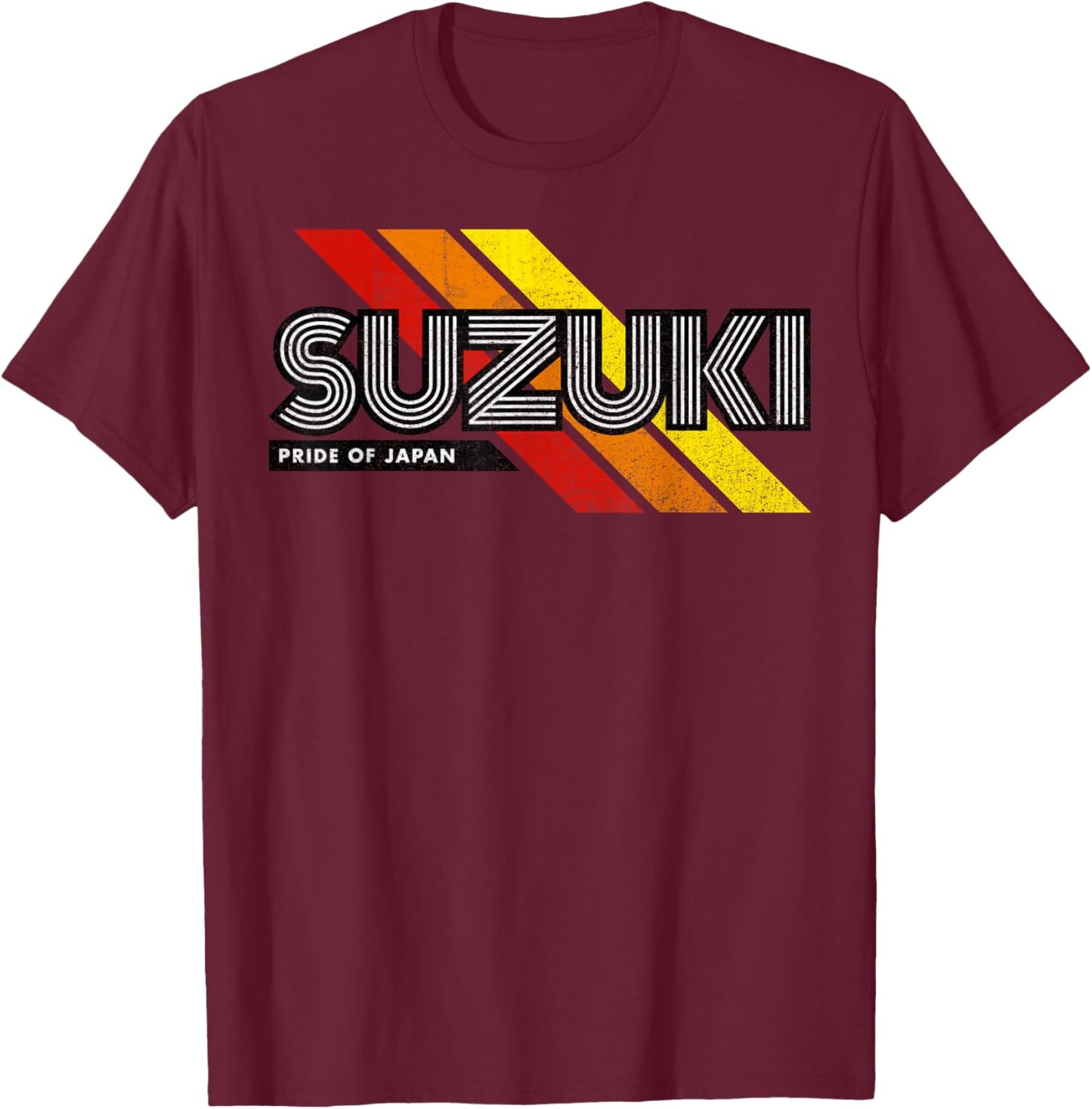Suzuki Japanese Family Name Retro Vintage T-Shirt - T-Shirt | Maroon