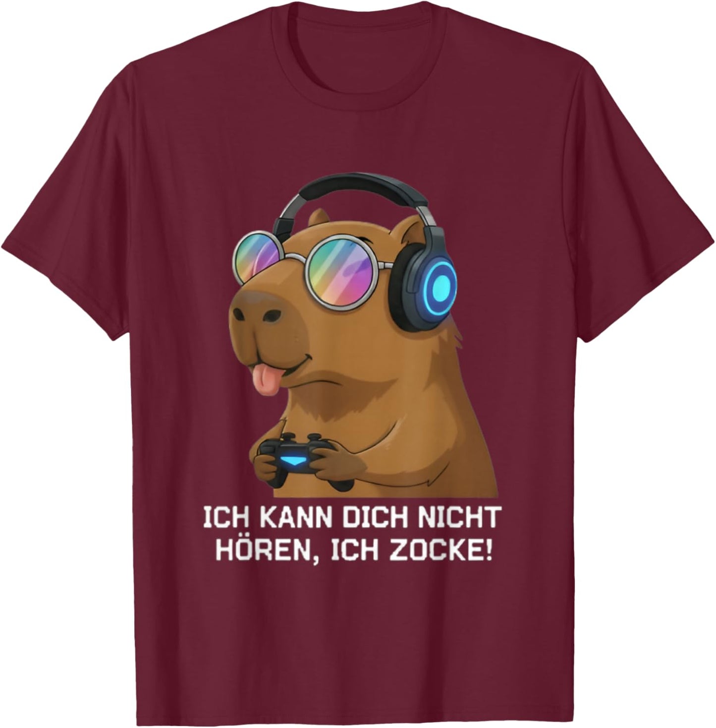 with German Text "Ich kann Dich Nicht hören" [German Language] T-Shirt - T-Shirt | Maroon