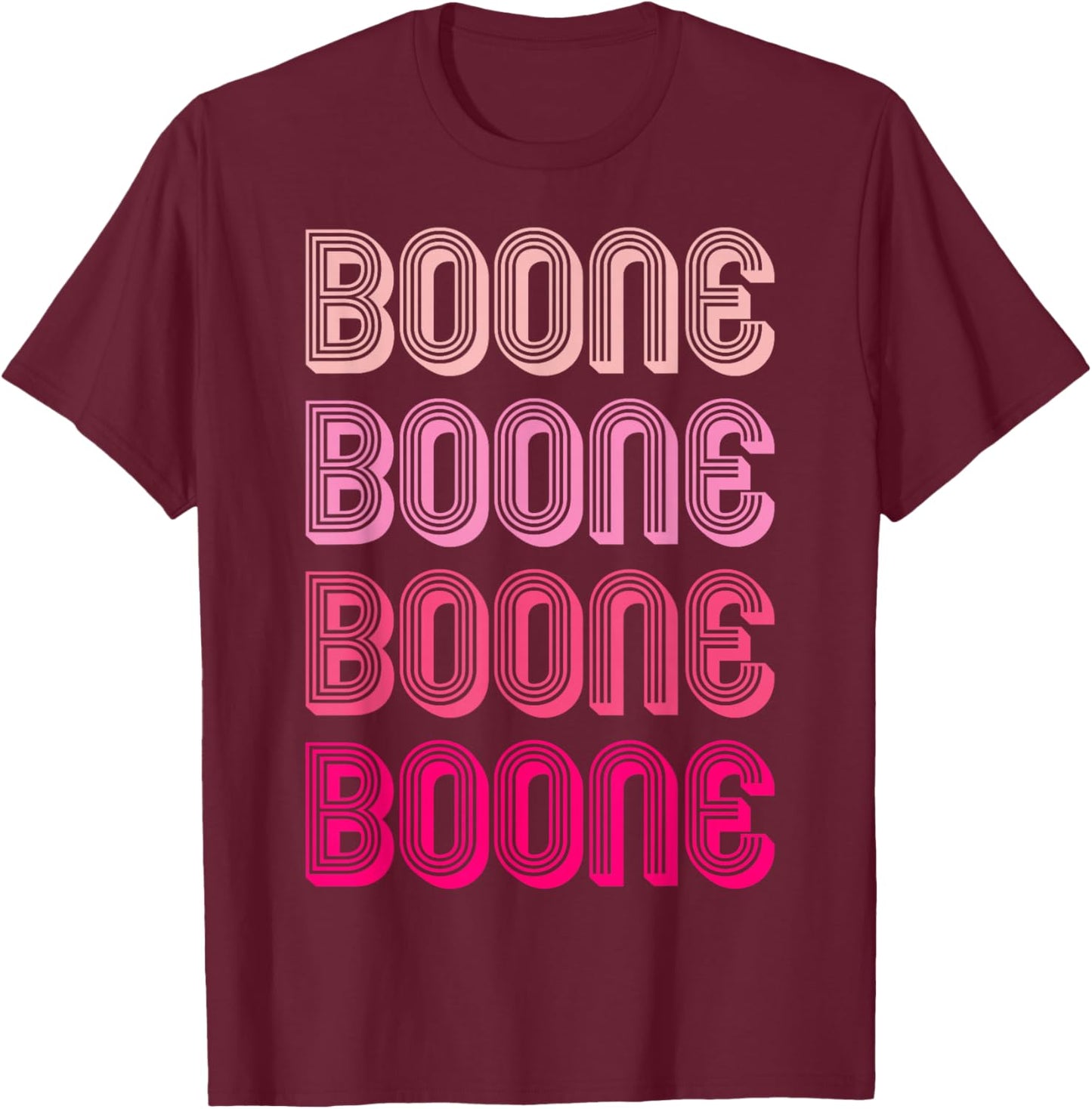 Boone Personalized Name Vintage Women Men Girl T-Shirt - T-Shirt | Maroon