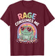 Rage Consumes Me T Shirt Cute Frog T-Shirt - T-Shirt | Maroon
