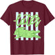 Funny Later After While Retro Gator Teacher Summer Alligator T-Shirt - T-Shirt | Maroon