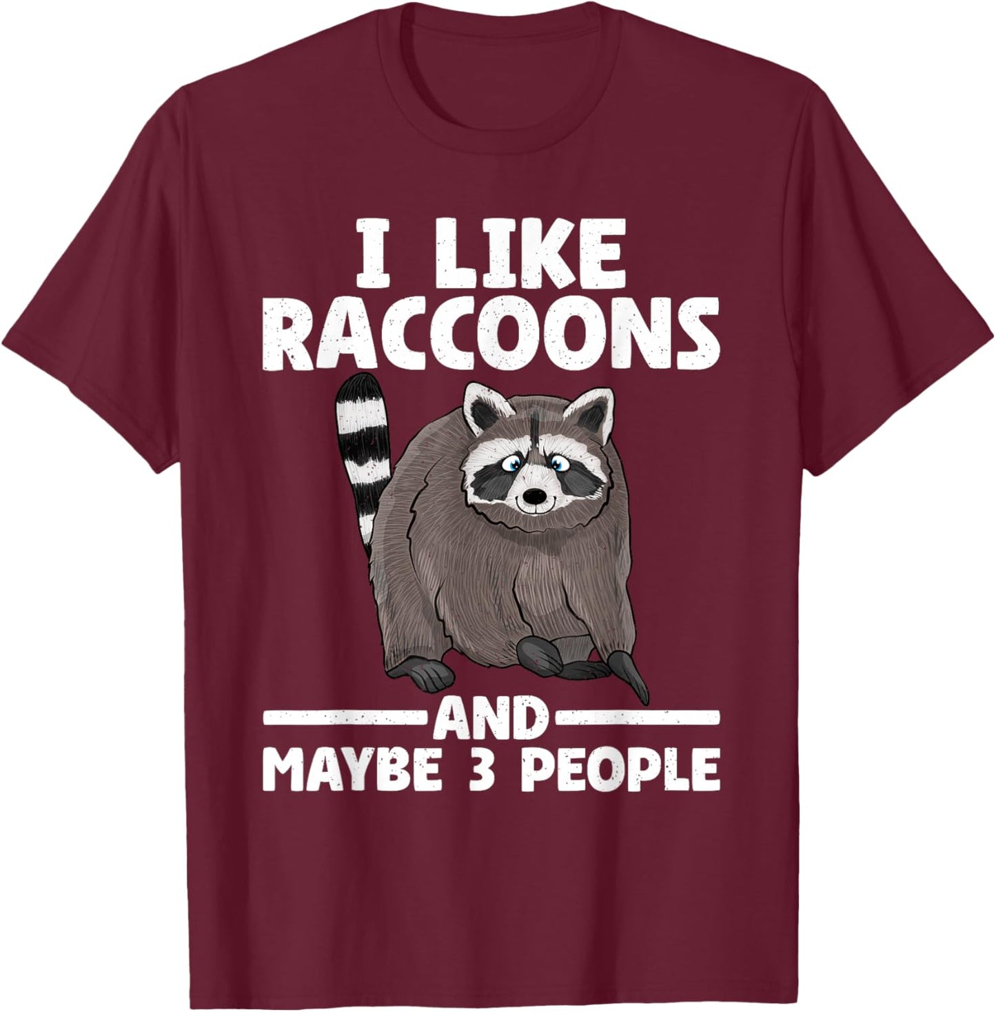 Cool Raccoon Design Women Kids Racoon Raccoon Lover T-Shirt - T-Shirt | Maroon