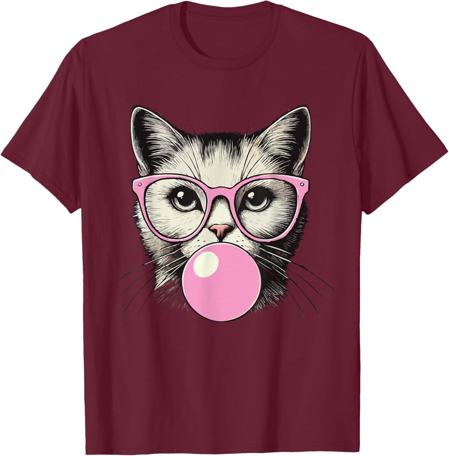 Cute Cat Shirt Funny Cat Lovers T-Shirt - T-Shirt | Maroon
