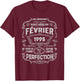 Legends Are Born in February 1995 31st Birthday T-Shirt - T-Shirt | Maroon