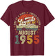 70 Years Old Legend since August 1955 70th Birthday Men Dad T-Shirt - T-Shirt | Maroon