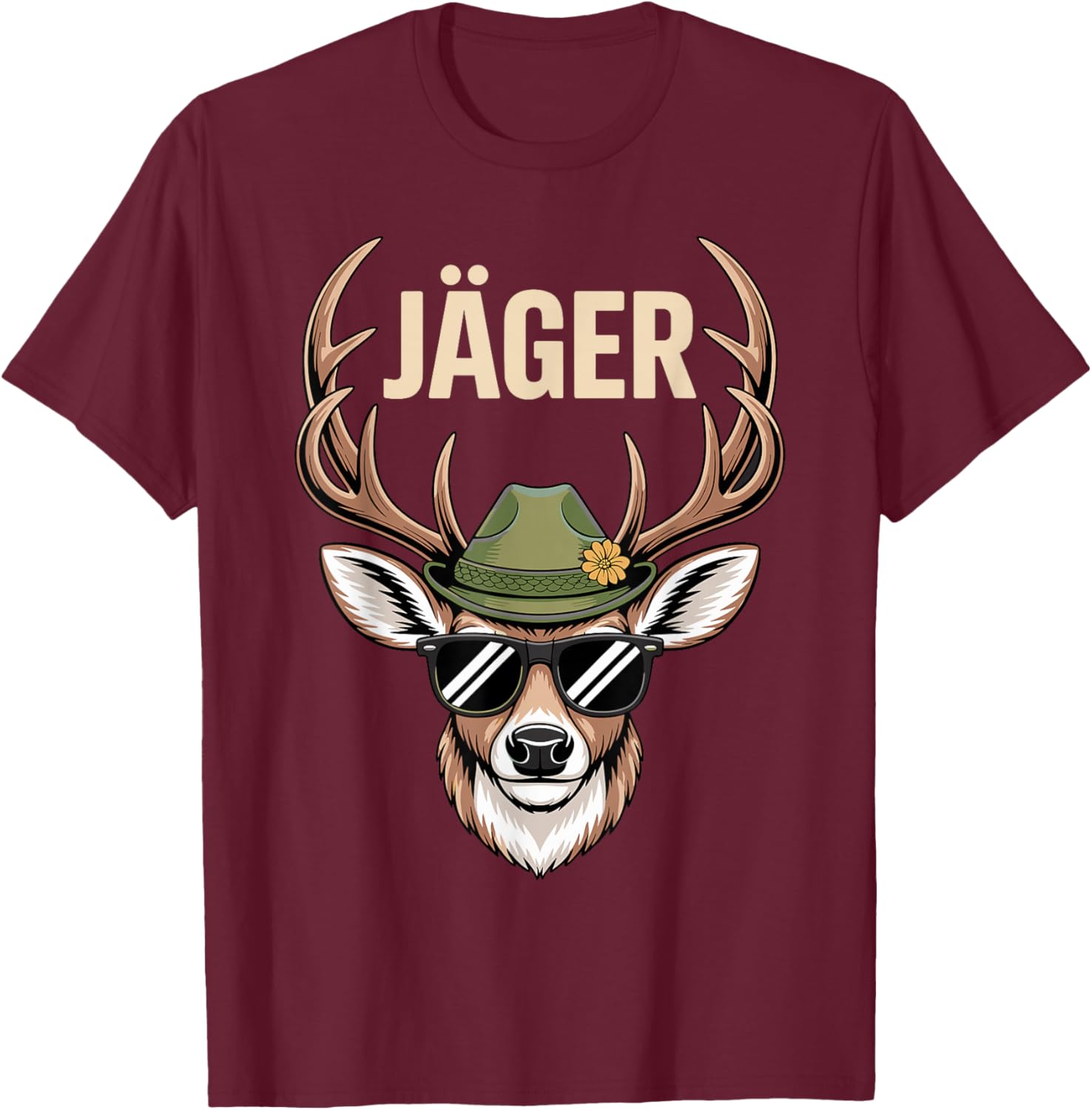 Hunter Costume Carnival Hunting T-Shirt - T-Shirt | Maroon