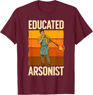 Glassblowing Art Women Glass Blowing Glassblower T-Shirt - T-Shirt | Maroon
