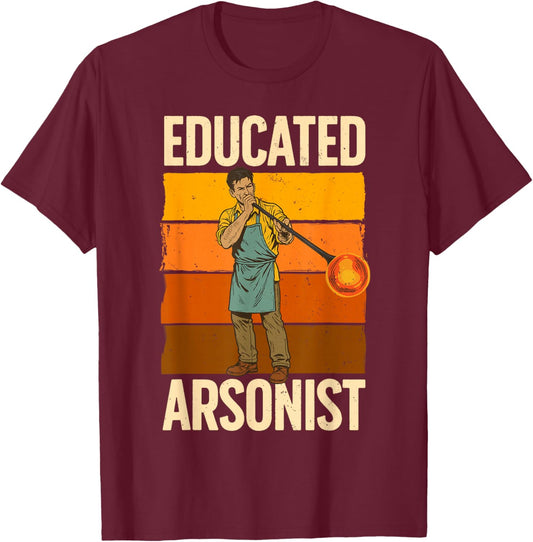 Glassblowing Art Women Glass Blowing Glassblower T-Shirt - T-Shirt | Maroon