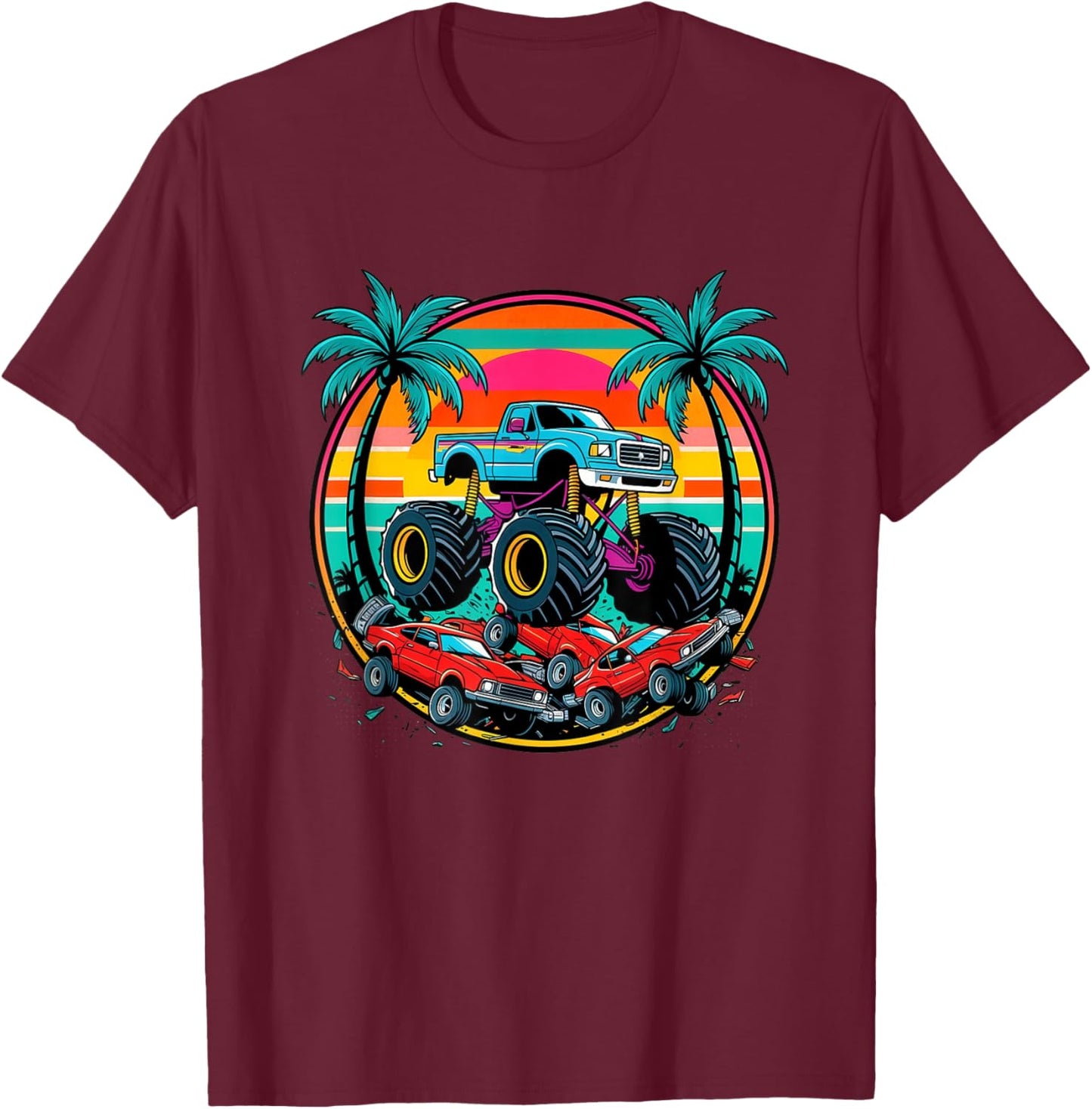 Monster Truck Monster Truck Jam T-Shirt - T-Shirt | Maroon