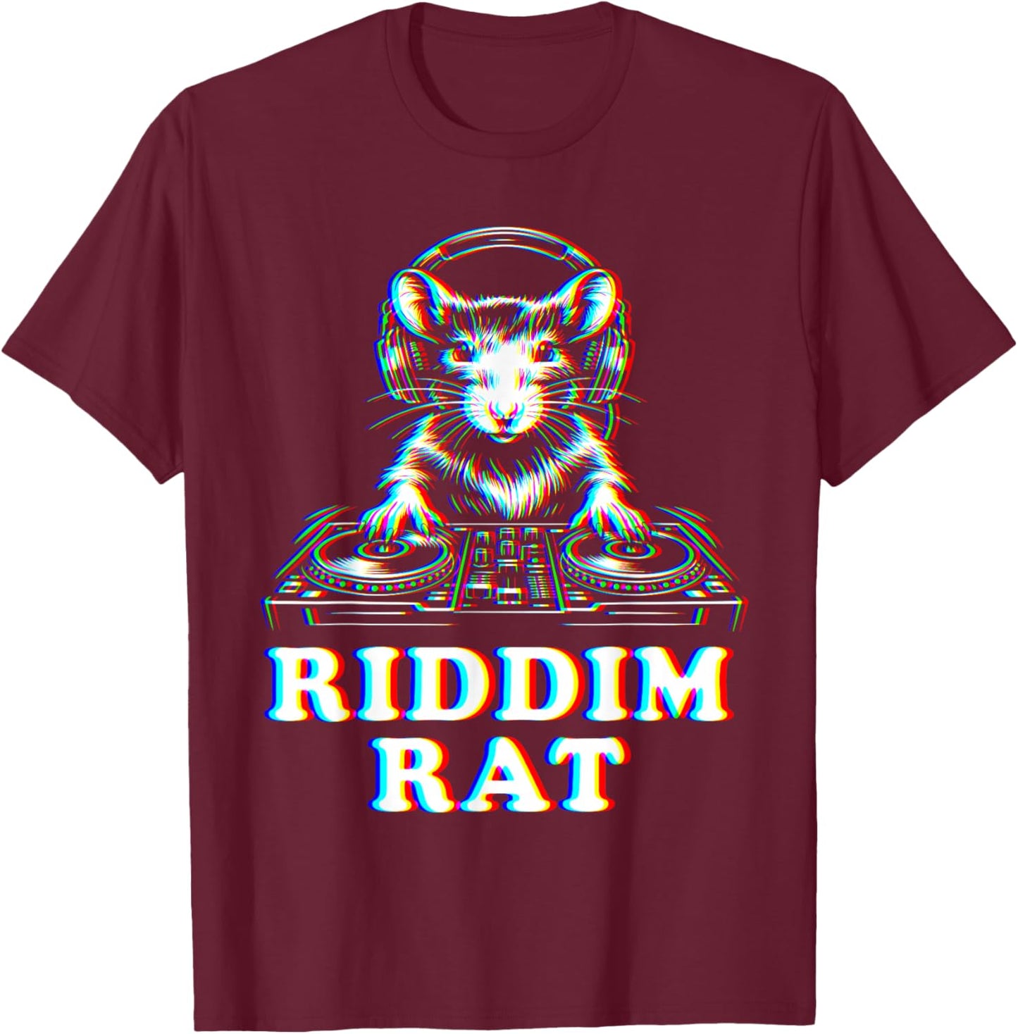 Riddim Rat T-Shirt - T-Shirt | Maroon