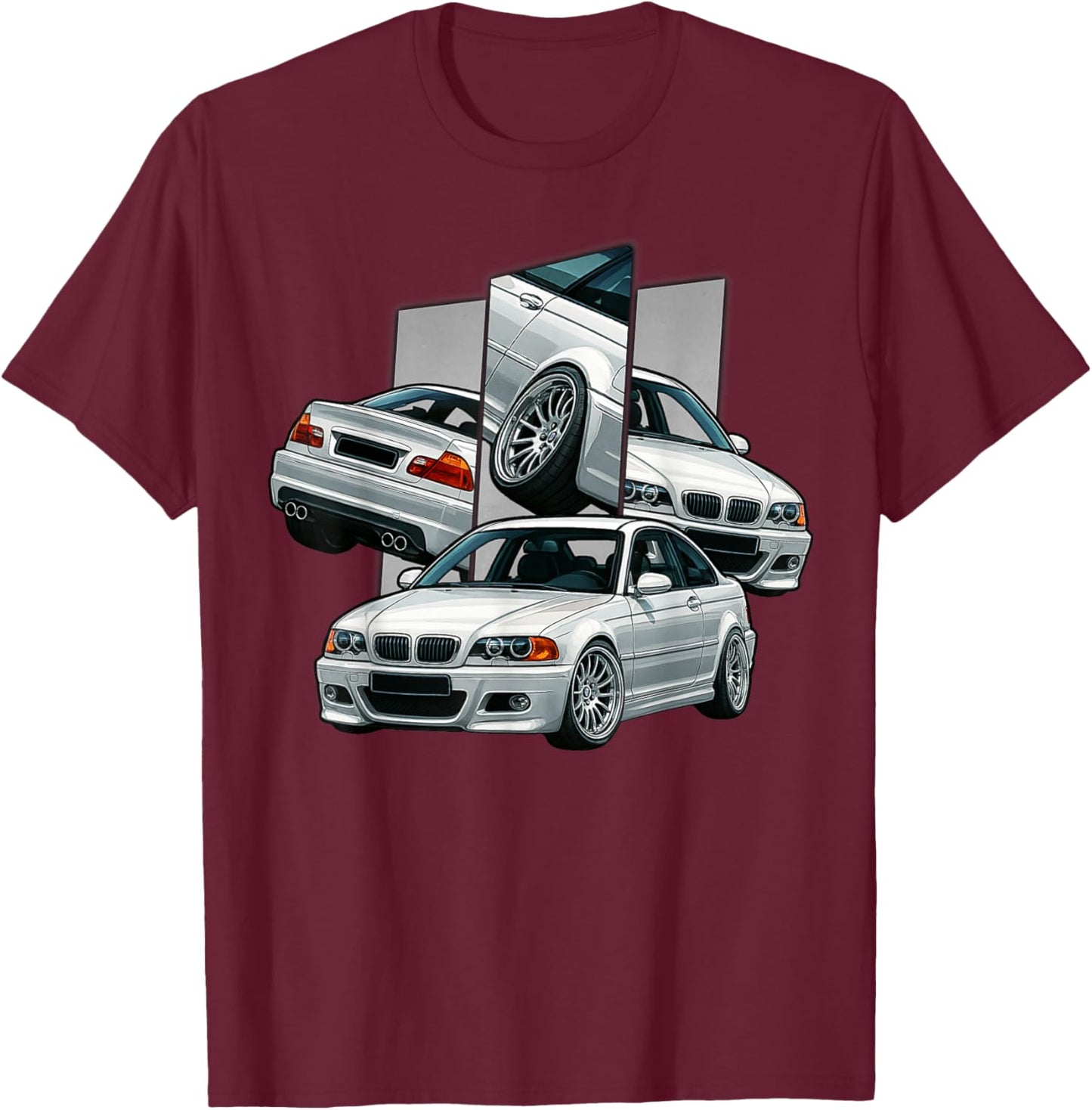 Alte deutsche Klassische Autos E46 Drifting Tuning Shirt T-Shirt - T-Shirt | Maroon