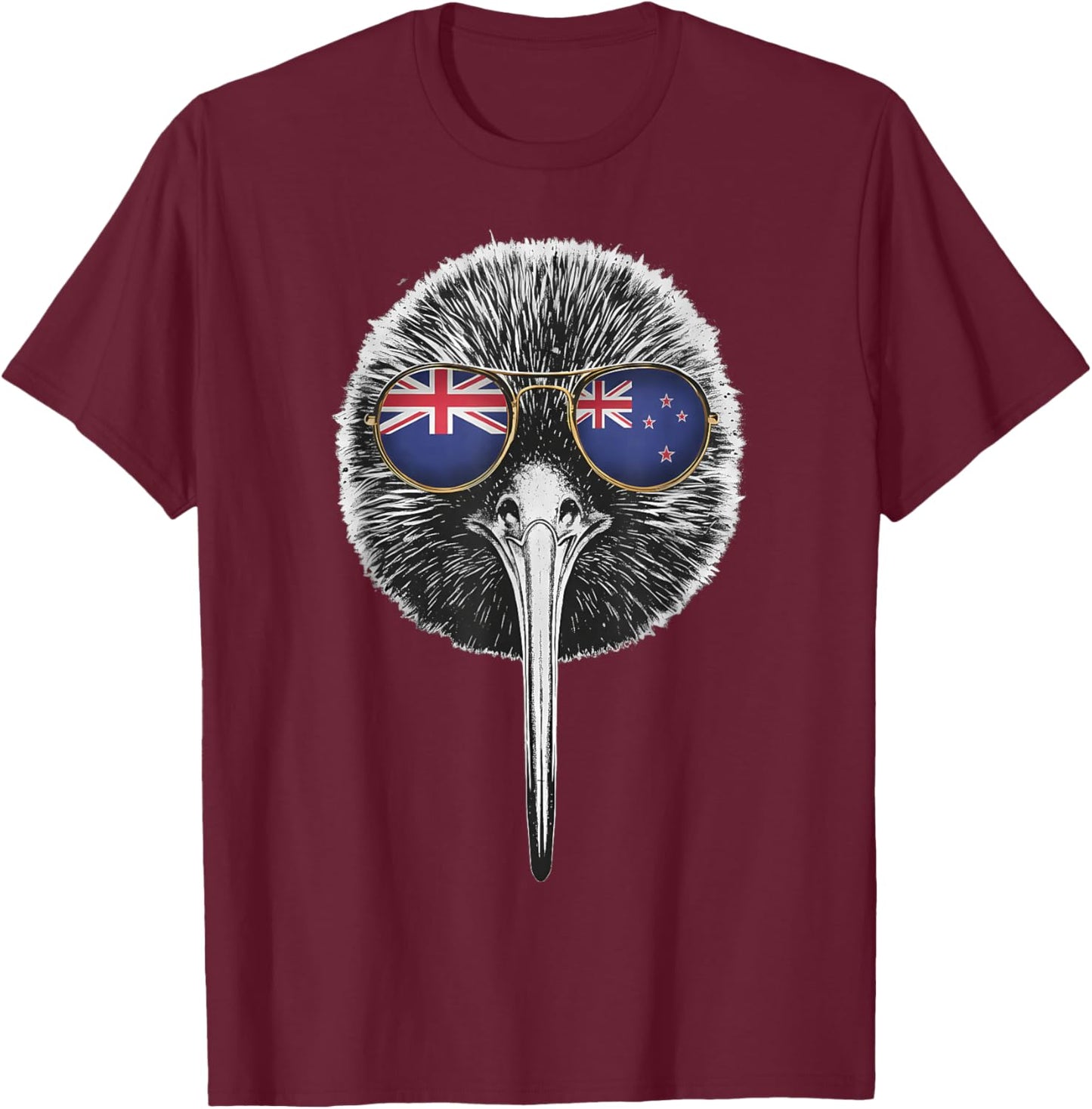 New Zealand Kiwi Bird T-Shirt - T-Shirt | Maroon