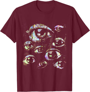 Eyes Pastel Goth Weird Grunge Alt Y2K Odd Strange Aesthetic T-Shirt - T-Shirt | Maroon