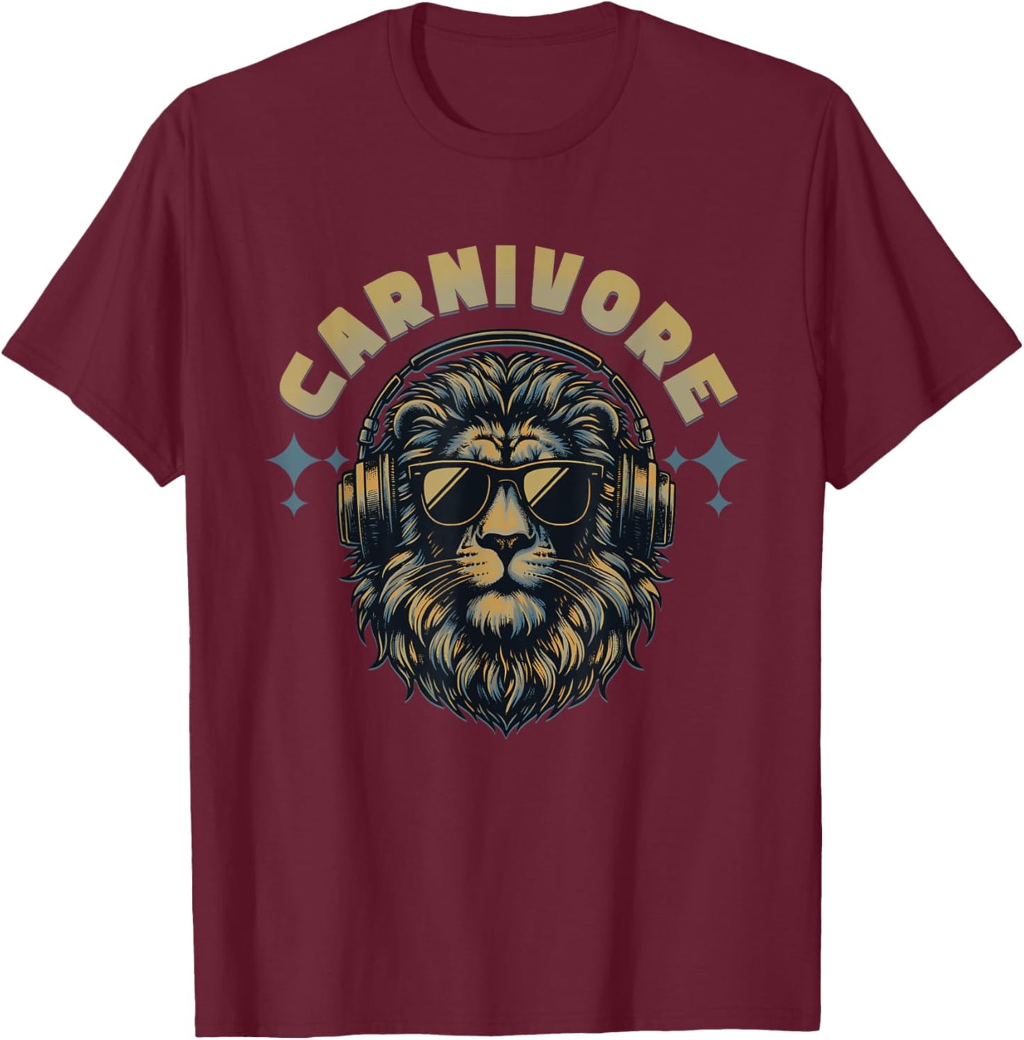 Carnivore: Zero Carb Lion Diet Lifestyle T-Shirt - T-Shirt | Maroon