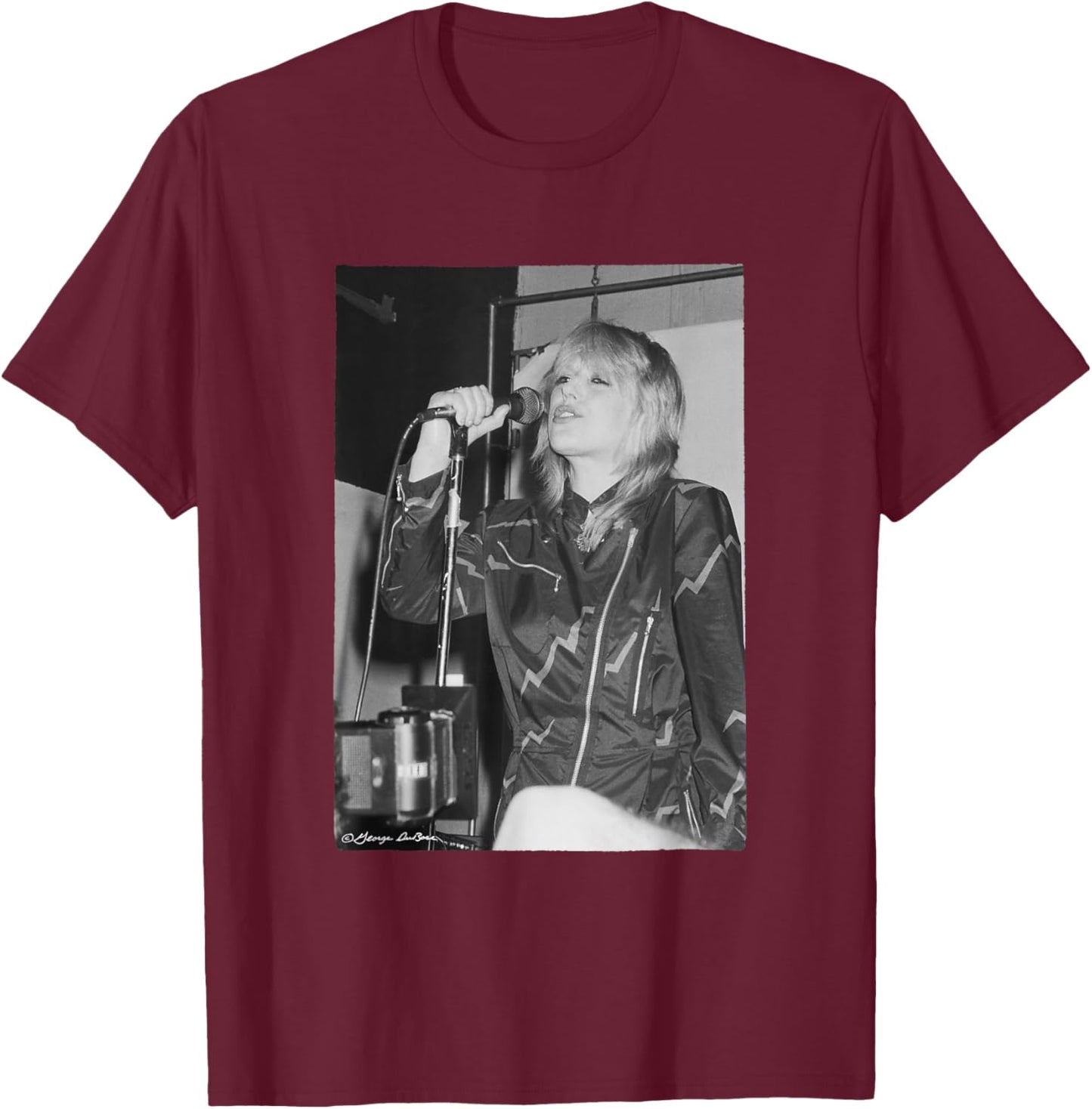 Marianne Faithfull Live By George DuBose T-Shirt - T-Shirt | Maroon