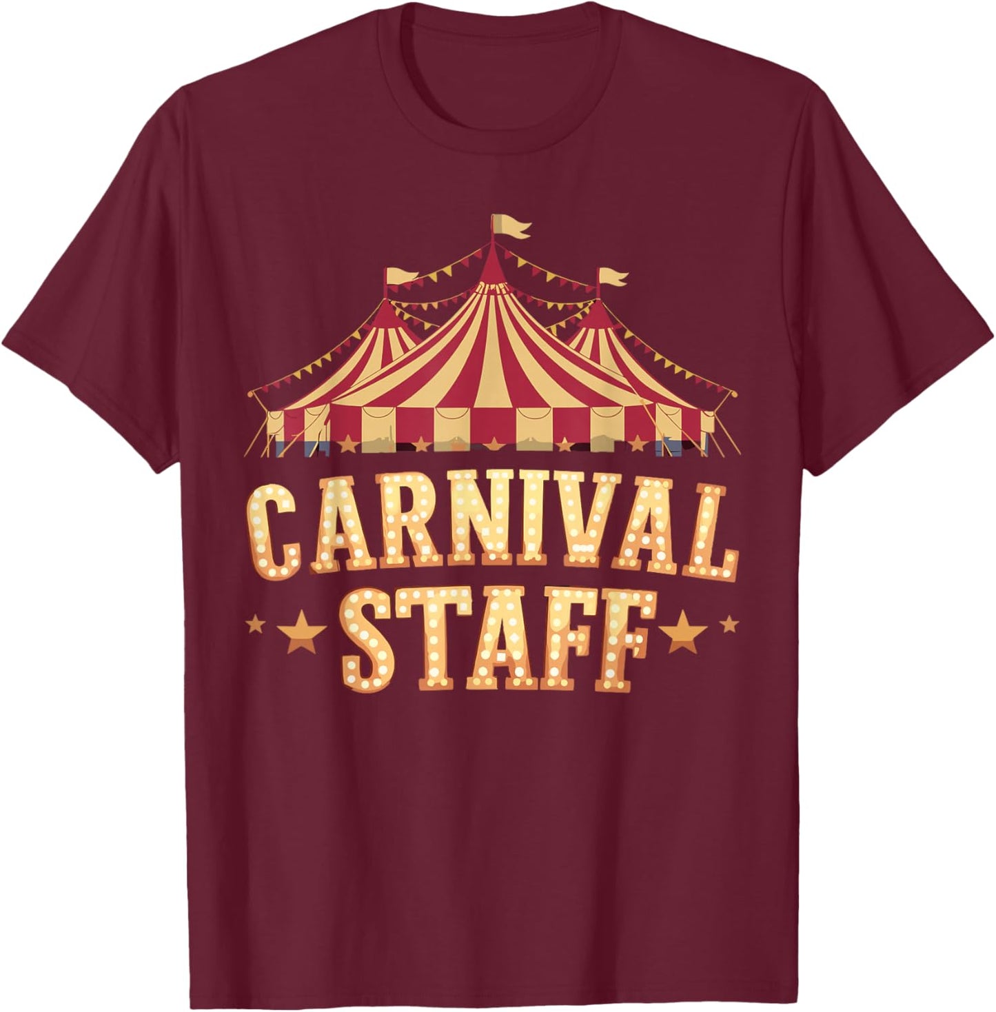 Circus Matching Carnival Staff T-Shirt - T-Shirt | Maroon