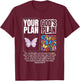 Le Plan de Dieu Contre Votre Plan Écriture du Papillon chrétien T-Shirt - T-Shirt | Maroon