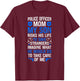 Police Officer Mom Proud Police Mom Policeman Mama T-Shirt - T-Shirt | Maroon
