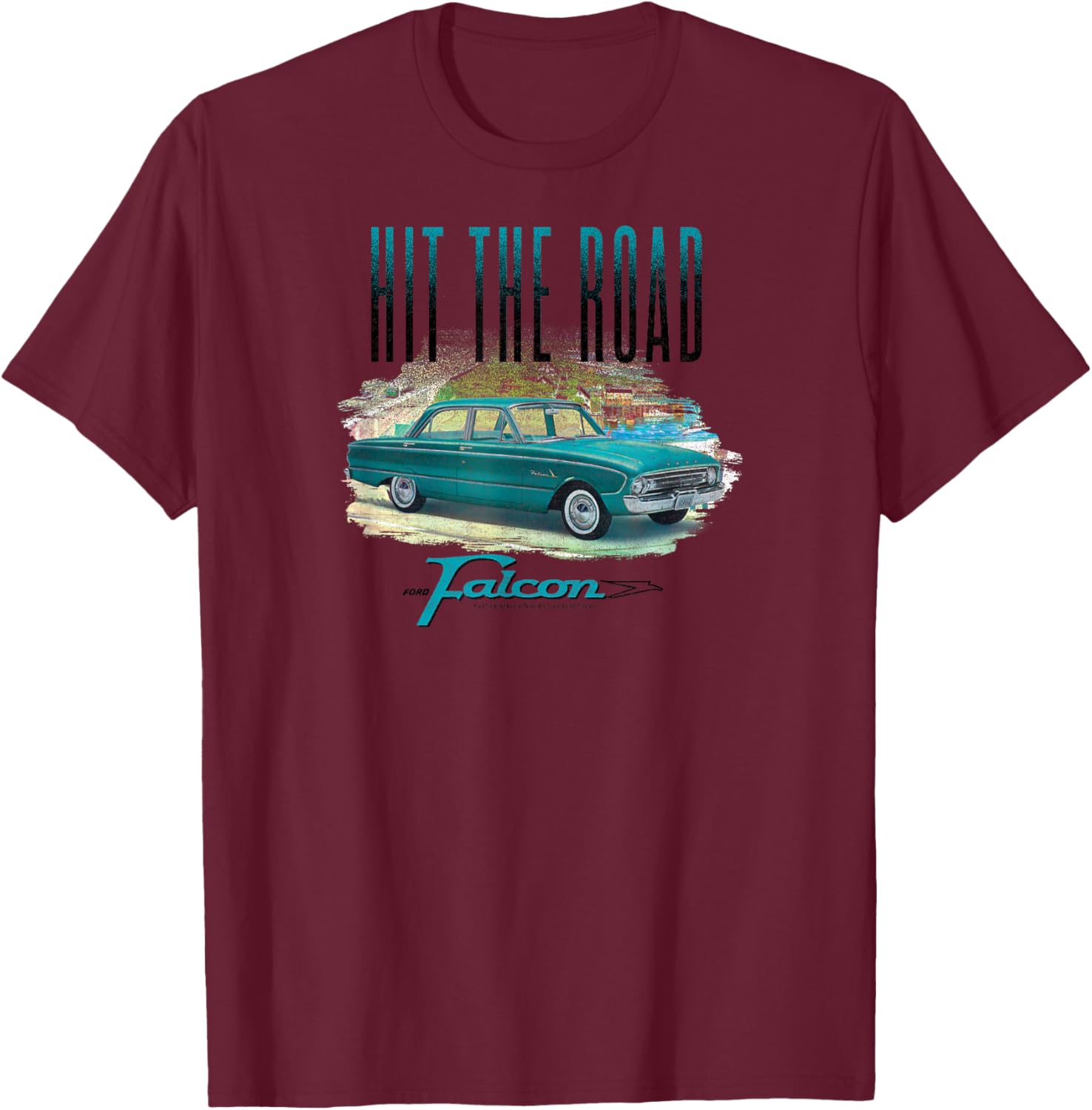 Ford - Hit The Road Falçon T-Shirt - T-Shirt | Maroon