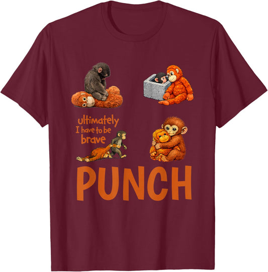 Baby Monkey Punch T-Shirt - T-Shirt | Maroon