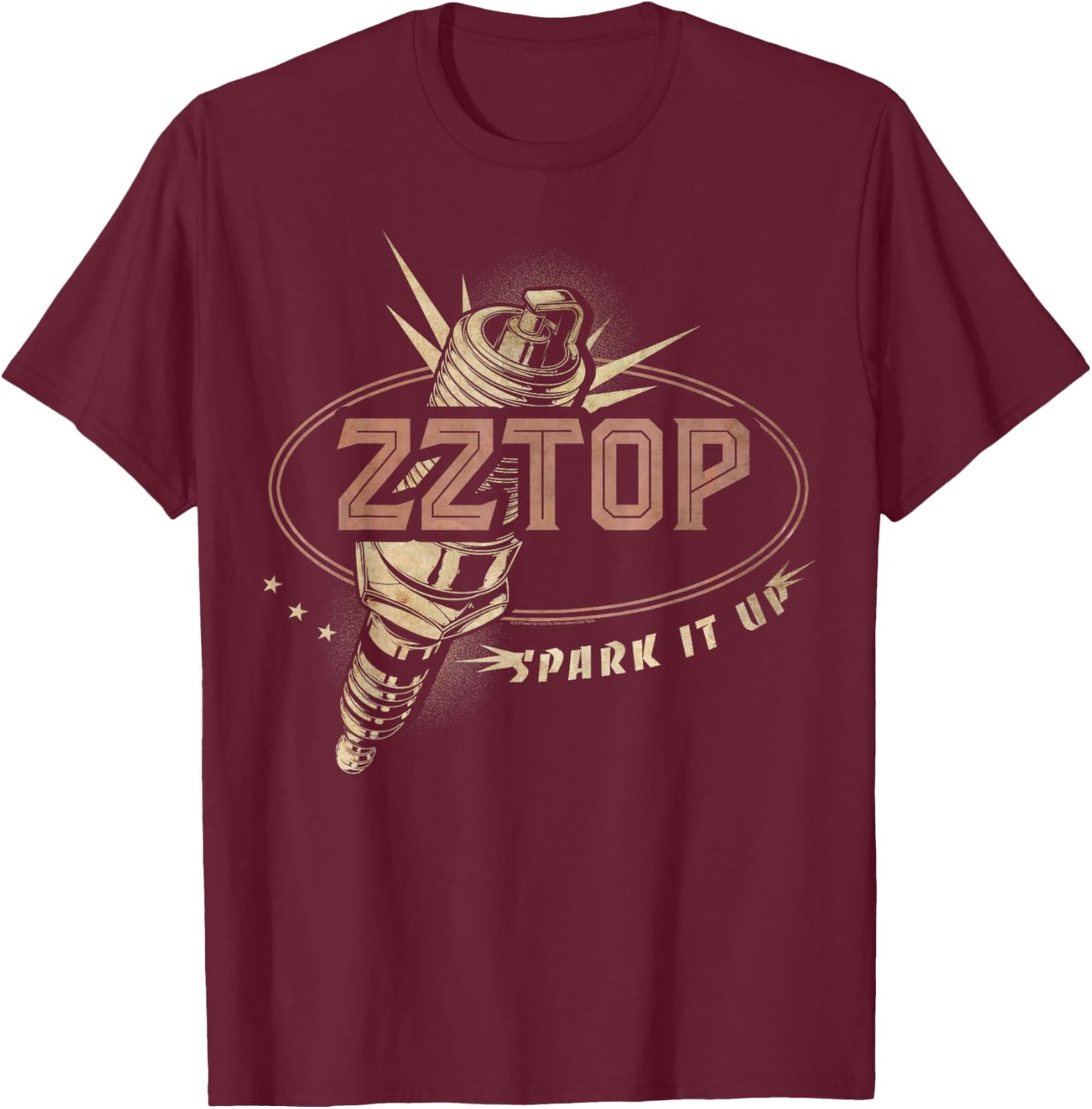 ZZ Top Spark it Up T-Shirt - T-Shirt | Maroon