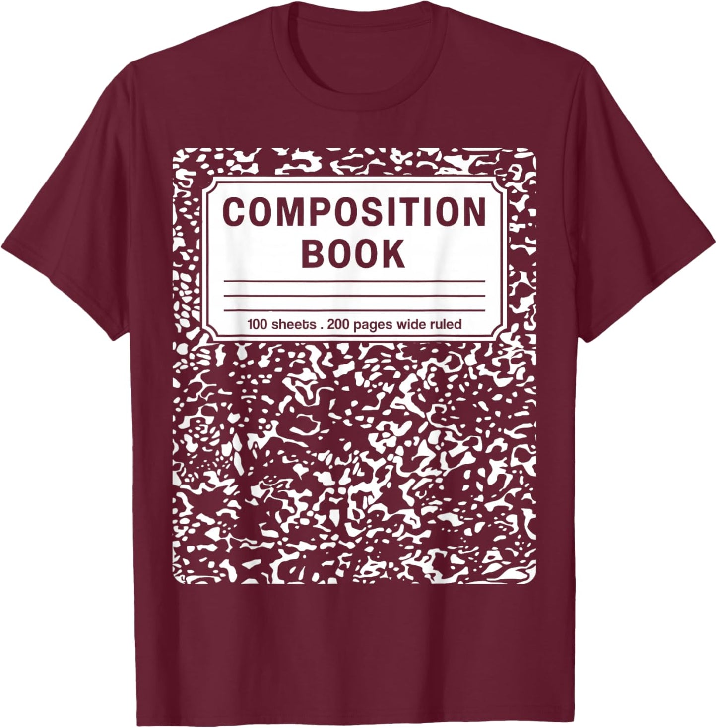Composition Book Notebook Teachers Matching group Halloween T-Shirt - T-Shirt | Maroon