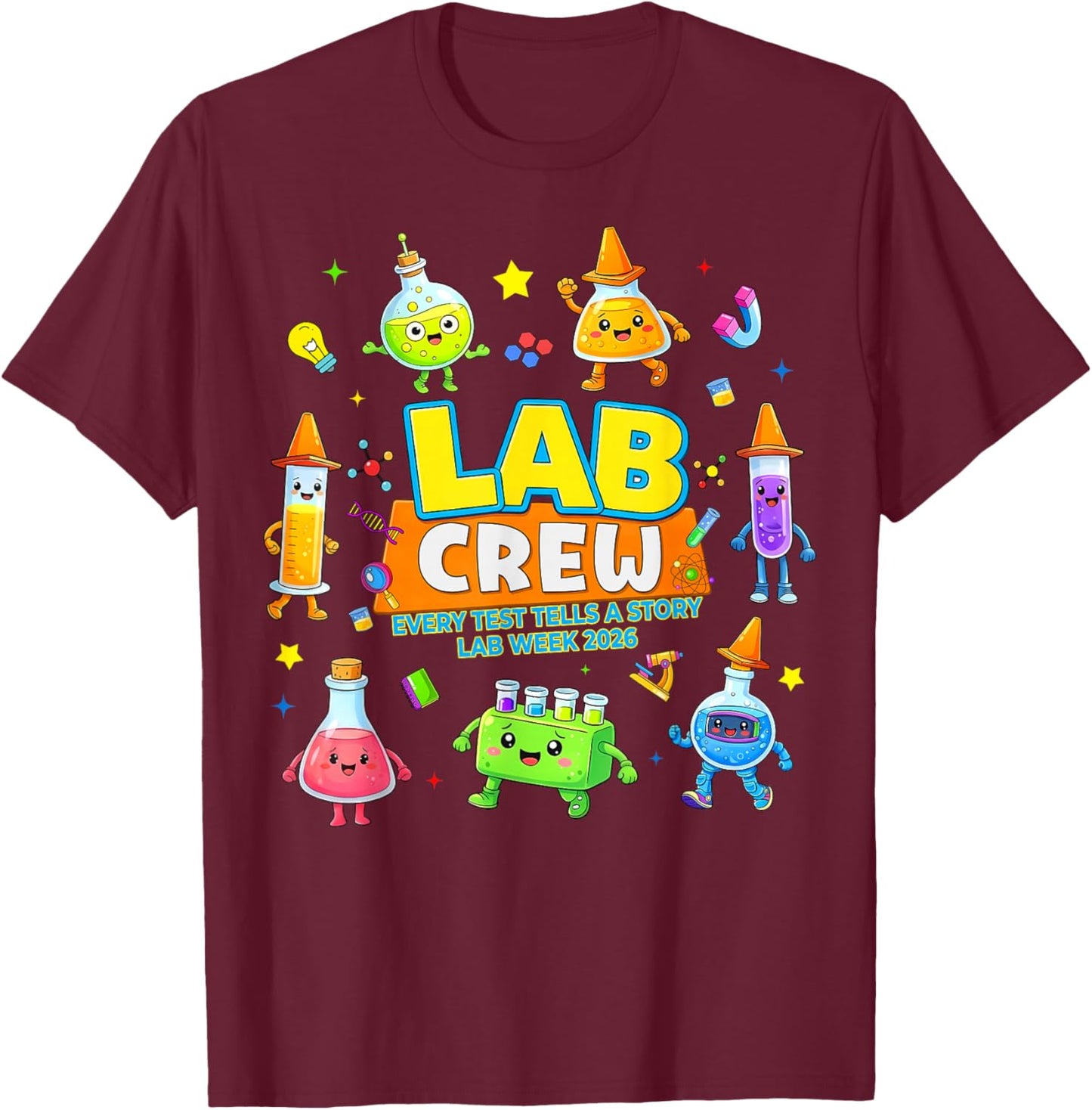 Lab Crew Lab Week 2026 Medical Laboratory Technician Team T-Shirt - T-Shirt | Maroon