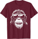 Orangutan Monkey Sunglasses T-Shirt - T-Shirt | Maroon
