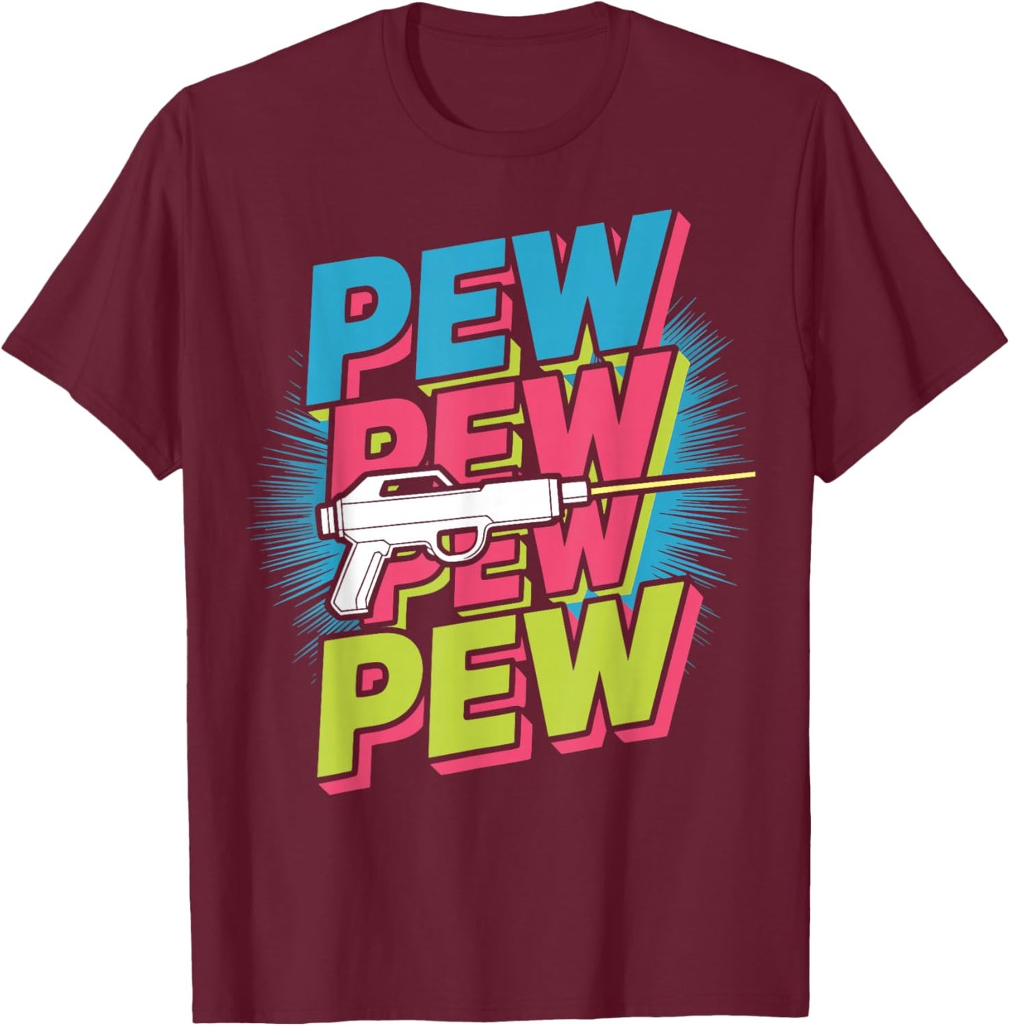 Laser Tag Player Arcade Playing Laser Tag T-Shirt - T-Shirt | Maroon
