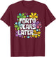 Funny Forty Years Later Meme 40 Year Old 40th Birthday T-Shirt - T-Shirt | Maroon