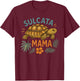 Sulcata Mama Gift Tortoise Mom Tort Botanical Reptile T-Shirt - T-Shirt | Maroon