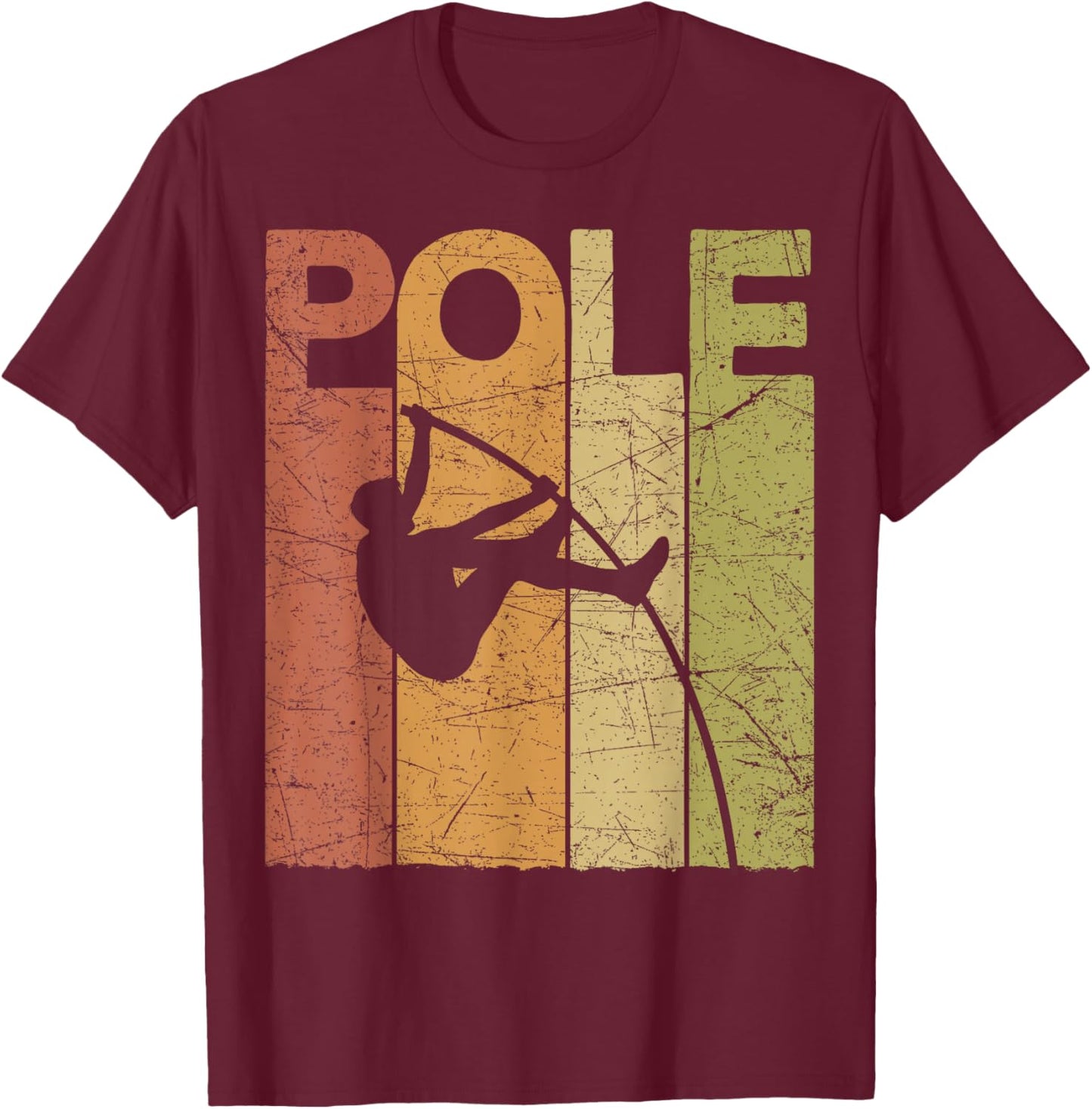 Saut à la Perche Vintage Saut à la Perche Saut à la Perche rétro T-Shirt - T-Shirt | Maroon