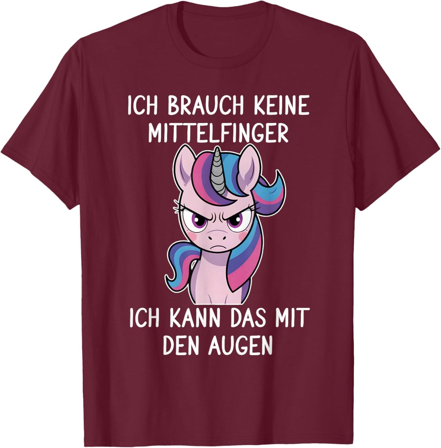 with German Text "Ich brauche" [German Language], black, S T-Shirt - T-Shirt | Maroon