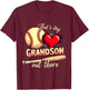 That's My Grandson Funny Women Baseball Grandma Mother's Day T-Shirt - T-Shirt | Maroon