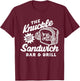 The Knuckle Sandwich Bar & Grill Fighting Joke Bar Humor T-Shirt - T-Shirt | Maroon