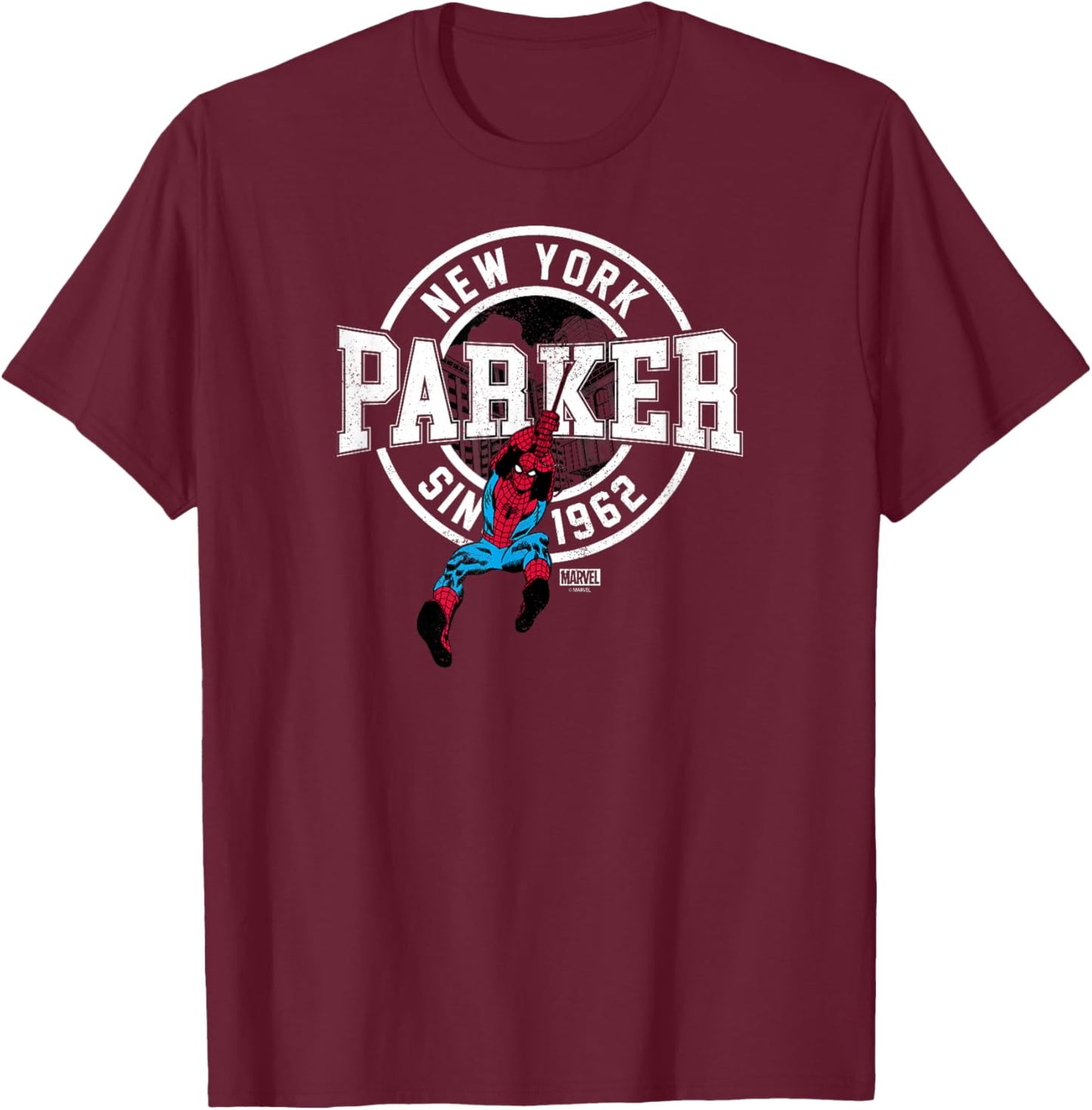 Spider-Man - Peter Parker Collegiate T-Shirt - T-Shirt | Maroon