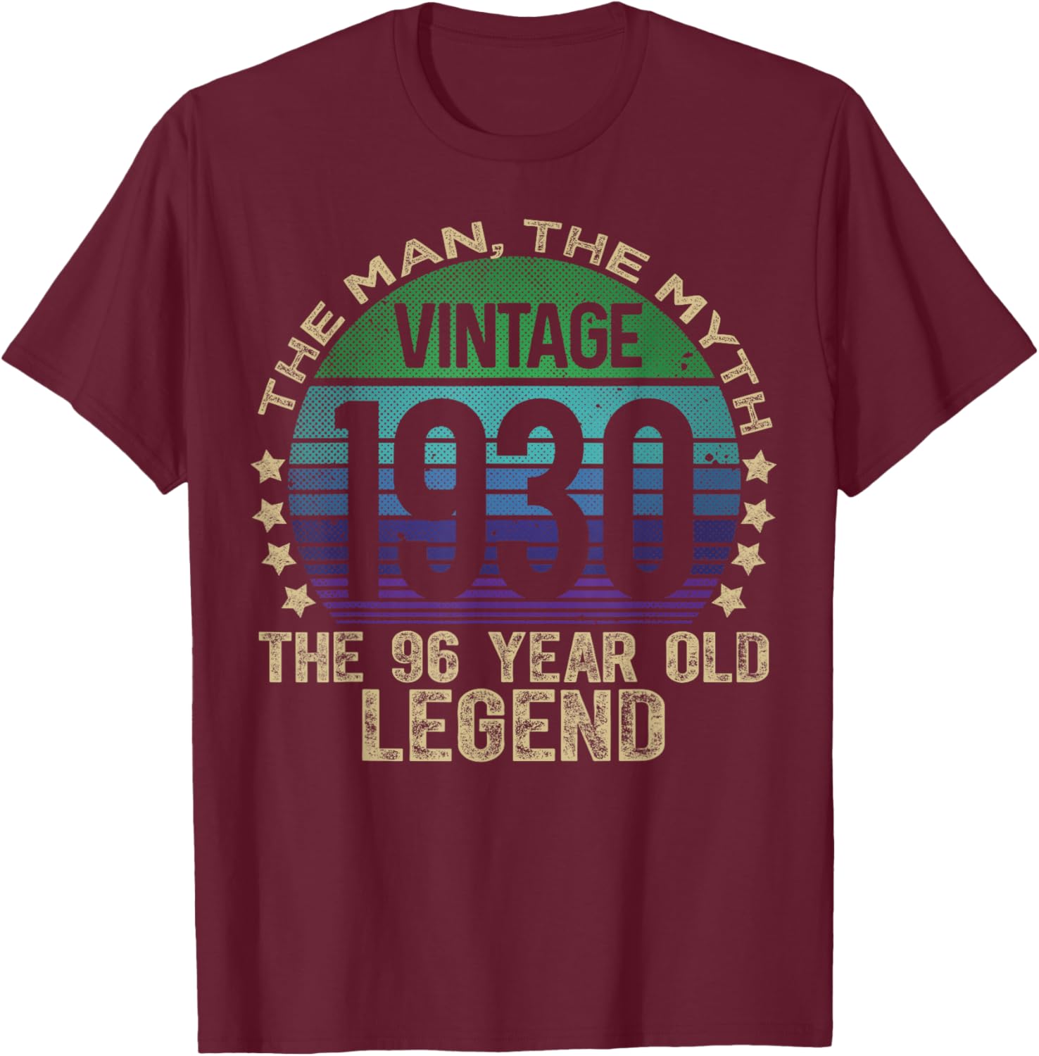 96 Year Old Gifts Vintage 1930 Limited Edition 96th Birthday T-Shirt - T-Shirt | Maroon
