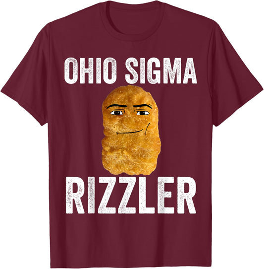 Ohio Sigma Rizzler T-Shirt - T-Shirt | Maroon