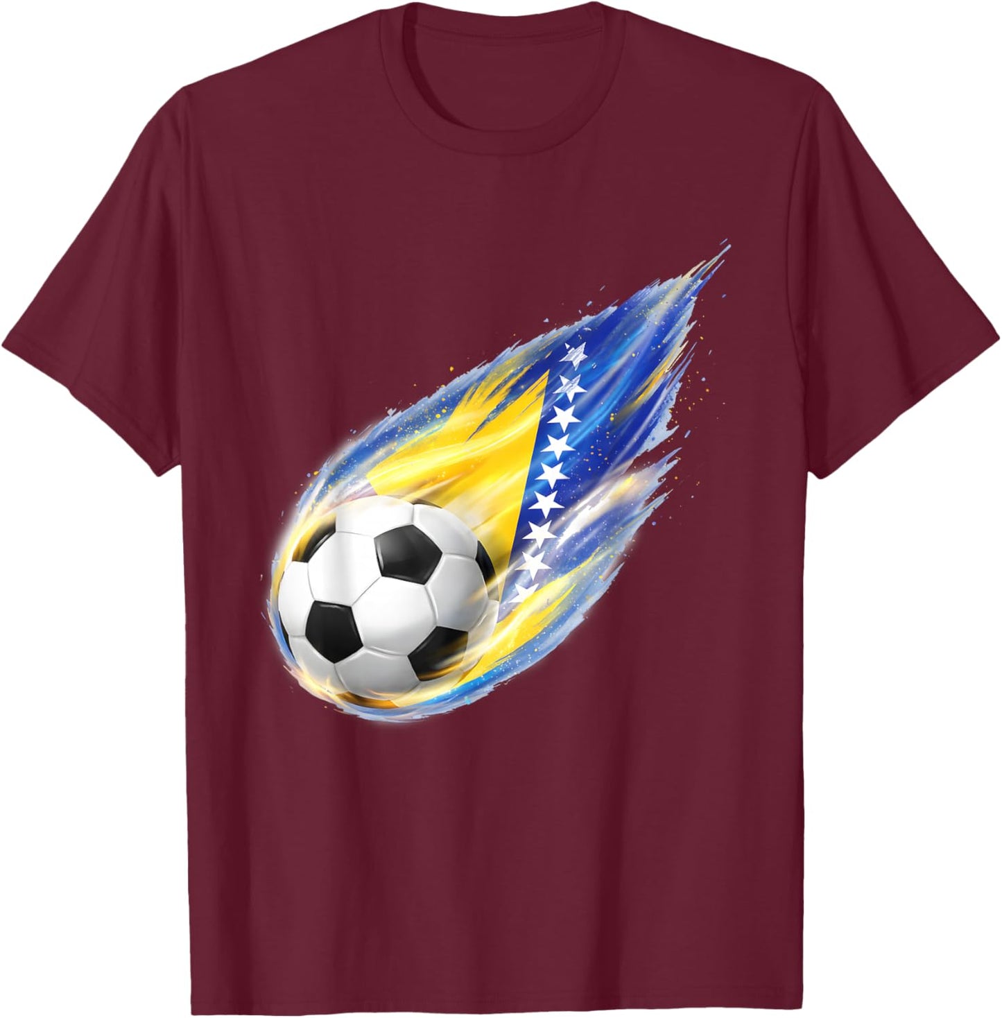 Bosnia and Herzegovina Flag Bosna Pride Heritage Graphic T-Shirt - T-Shirt | Maroon