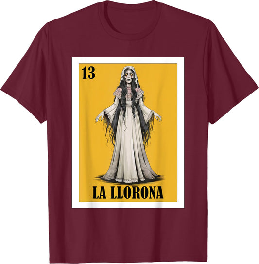 Mexican Halloween or Cinco de Mayo Design - La Llorona T-Shirt - T-Shirt | Maroon