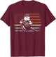 Capybara Baseball Retro Usa Flag Capybara Catcher Baseball T-Shirt - T-Shirt | Maroon
